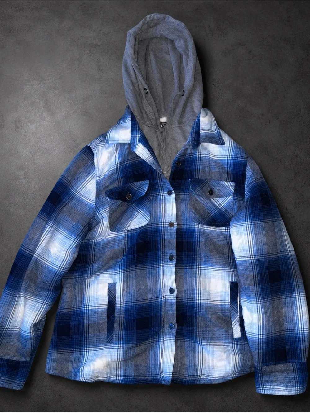 Natural Reflections Gray Sherpa-Lined Zip Jacket
